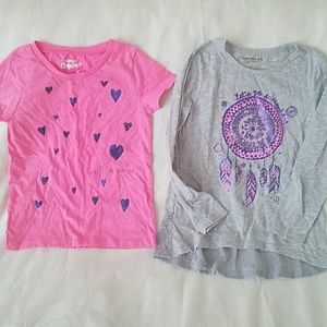 Girls short and long sleeve tops